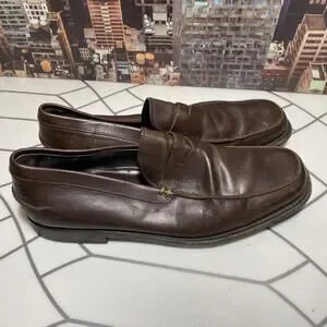 Prada | Shoes | Prada Mens Brown Calfskin Rubber Sole Penny  display picture 2